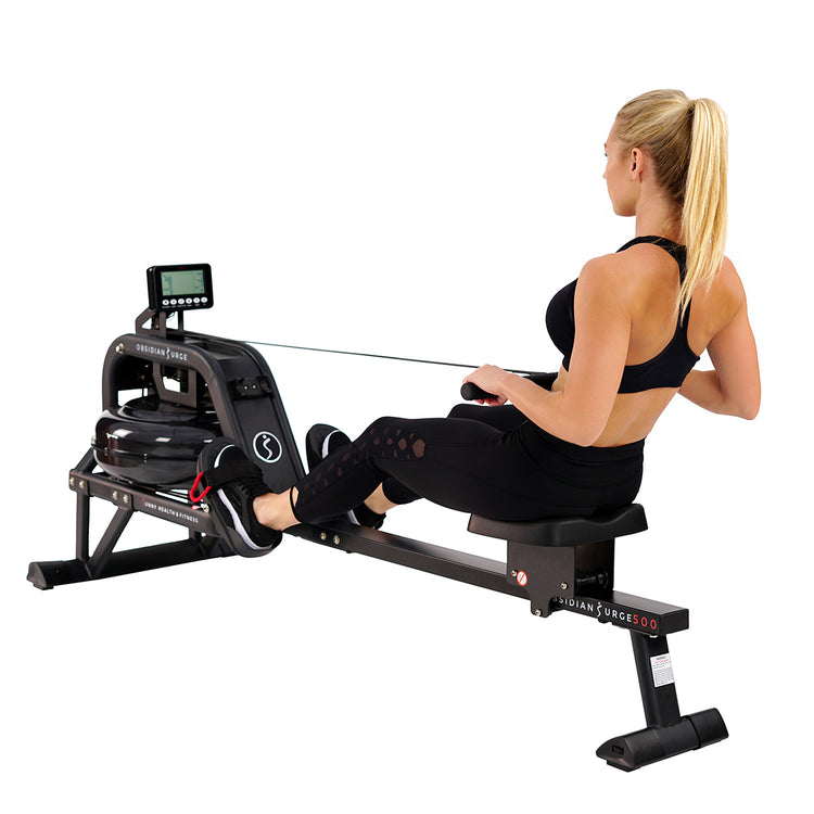 Obsidian Surge Water Rowing Machine Rower w/ LCD Monitor
