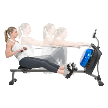 Hydro+ Dual Resistance Rower Magnetic Water Rowing Machine | Sunny ...