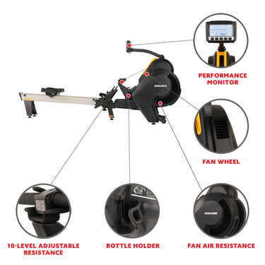 Windmill Air Magnetic Rower 8570 - Sunny Health & Fitness | Sunny ...