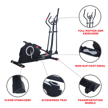 Programmable Elliptical Magnetic Cardio Power Trainer | Sunny Health ...