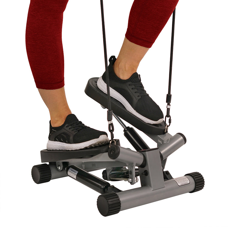 Mini Stepper with Resistance Bands Step Machine w/ LCD Monitor