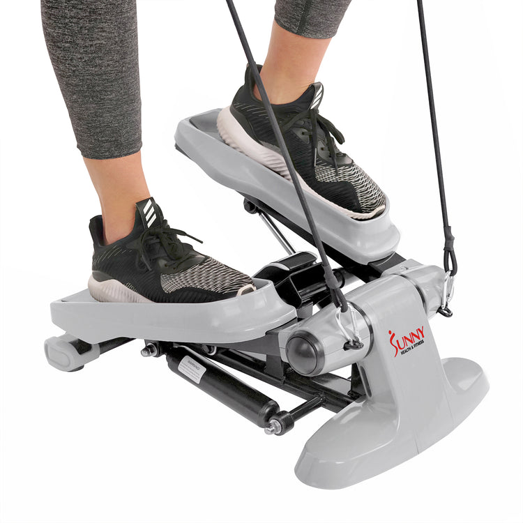 Versa Stepper Exercise Machine Step, Wide Non-Slip Pedals w/ Resistance Bands and LCD Monitor