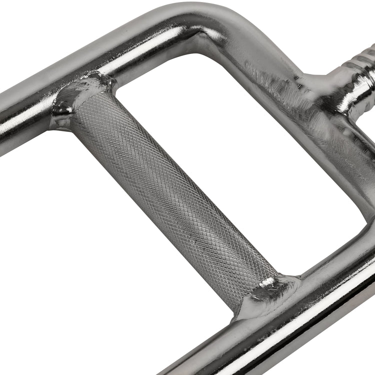 24'' Triceps Bar Weight Solid Chrome w/ Star Lock Collars