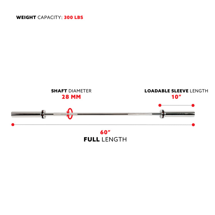 60'' Olympic Bar Fitness Barbell Weight