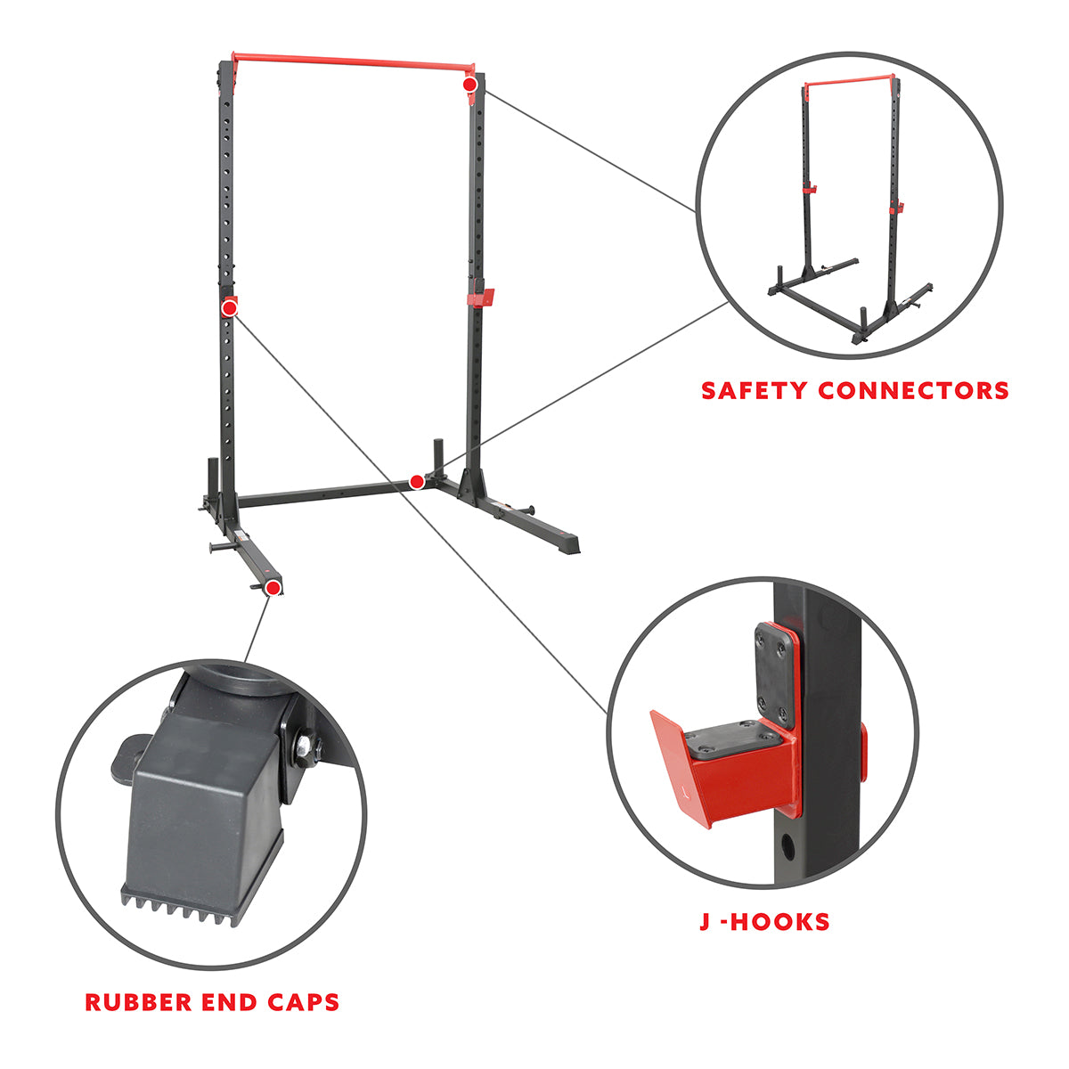 Cap squat discount rack j hooks