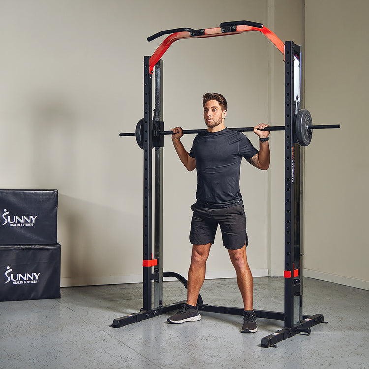 Smith Machine Squat Rack Essential Series | Sunny Health and Fitness