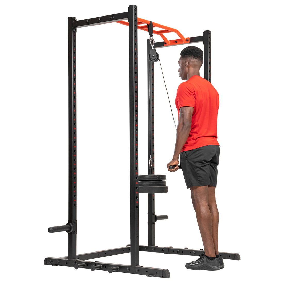 Pull Down Rack Cable Lat Pulldown Attachment for Power Racks and Power Cages | Sunny Health ...