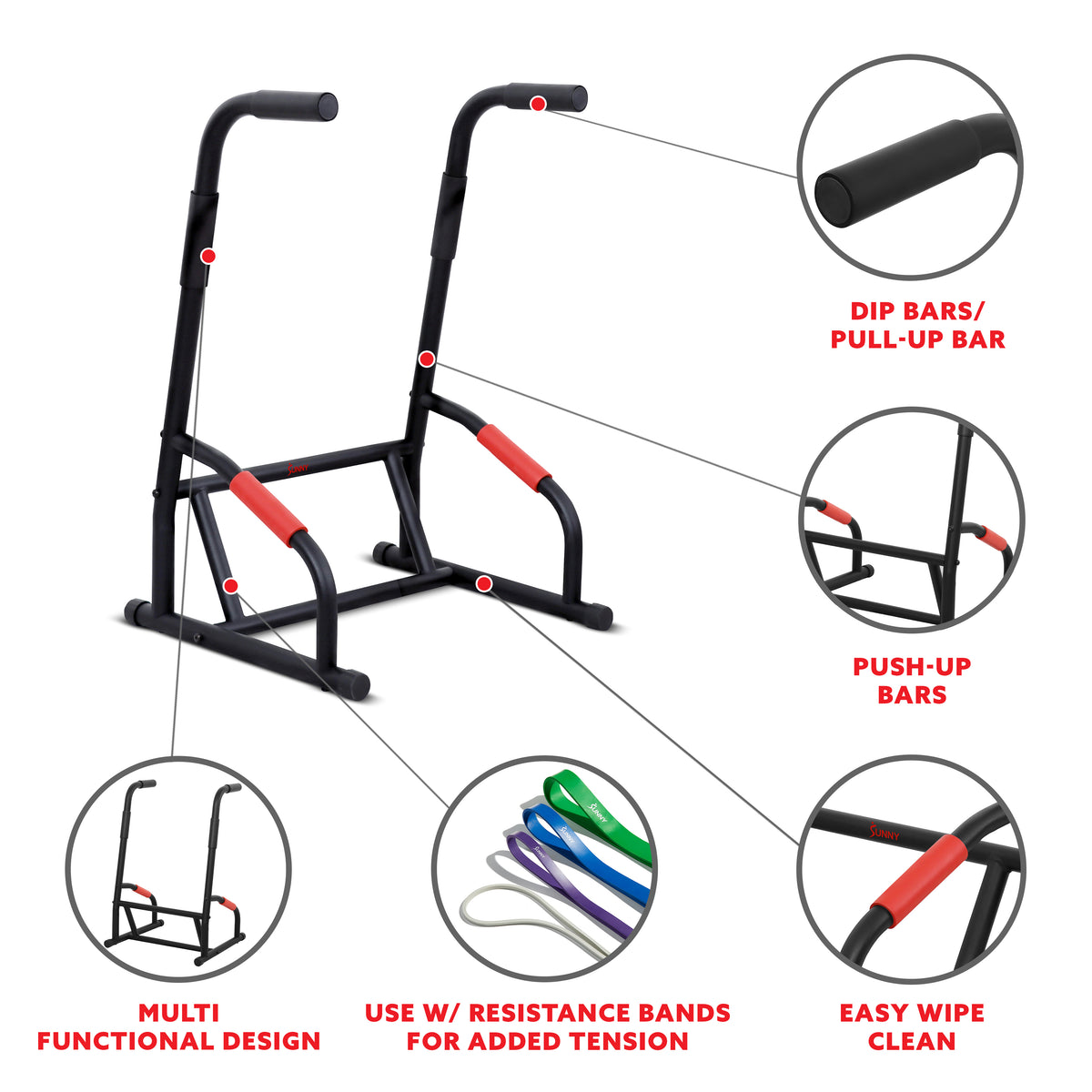 Lot De 2 Fixations Barre Dips Fitness Reality - Pour Cadre Power Rack 2x2 Pouces - Neuf