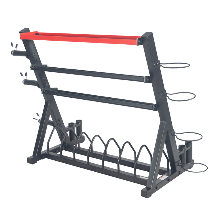 Sunny Health Fitness SF-XF920025 All-In-One Weights Storage Rack Stand
