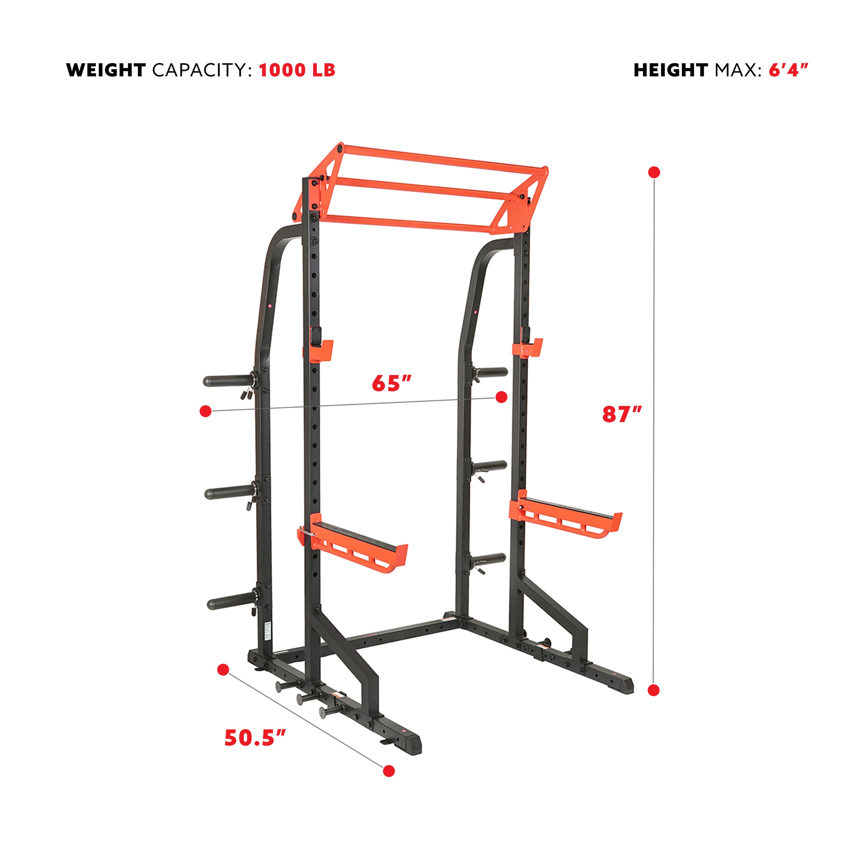 Power Zone Premium Heavy Duty Multifunction Squat Power Rack | Sunny ...