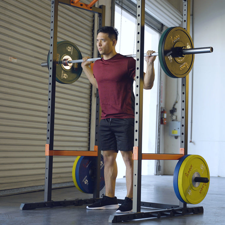 Adjustable Squat Rack Stand, 1000lb Capacity, Heavy Duty Steel, Rust R – The Store