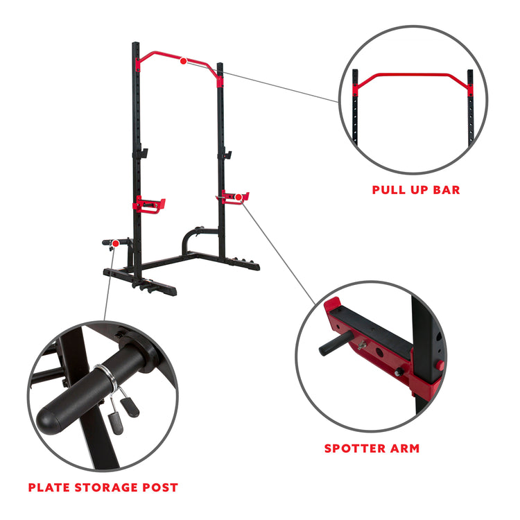 Power Zone Advanced Multifunction Squat Power Rack | Sunny Health ...