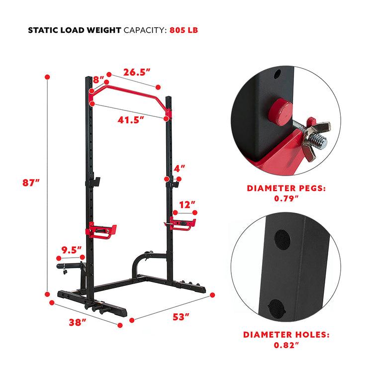 Power Zone Gym Rack Squat Stand