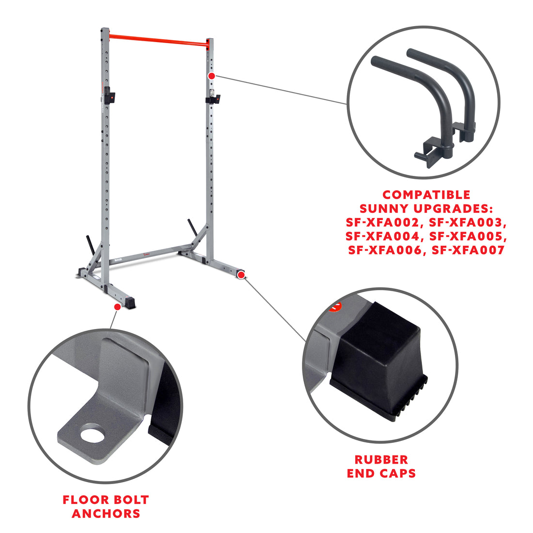 Essential Multifunction Squat Power Rack | Sunny Health & Fitness ...