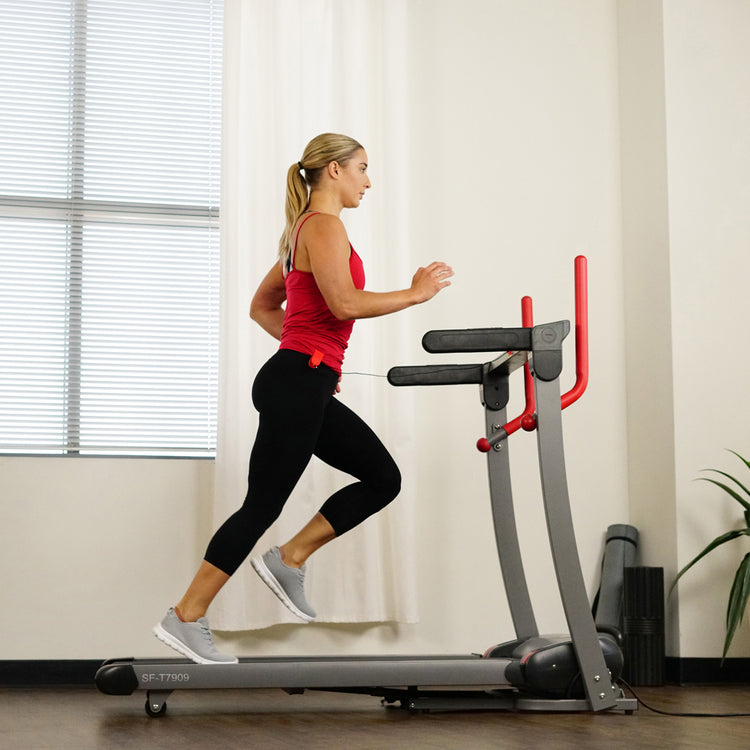 Folding Electric Treadmill with 12 Level Auto Incline, LCD and Pulse Monitor- SF-T7909