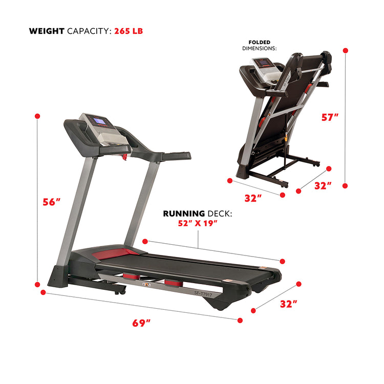 Electric Folding Treadmill with Bluetooth Speakers, Incline & Heart Rate Monitoring