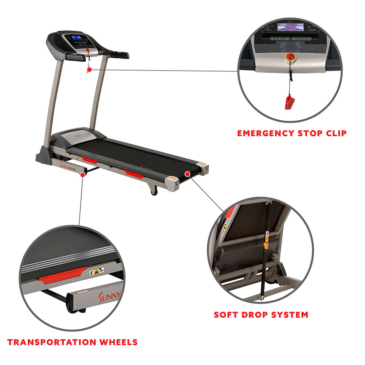 Portable Treadmill w/ Incline, Shock Absorption and Smart App