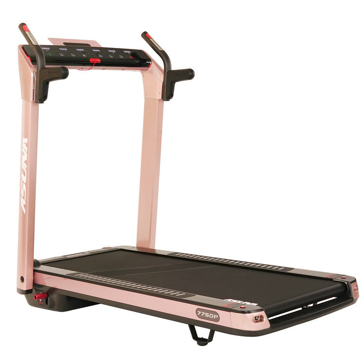 SpaceFlex Pink Running Treadmill w/ Auto Incline, Foldable Wide Deck